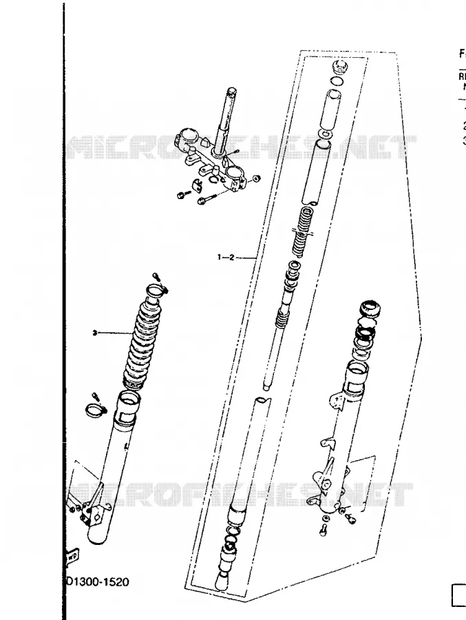 FOURCHE Yamaha MOTO 125 1991 TDR  TDR125