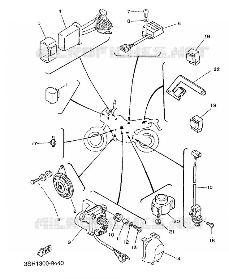 PARTIE ELECTRIQUE 2 Yamaha MOTO 125 1991 TDR  TDR125