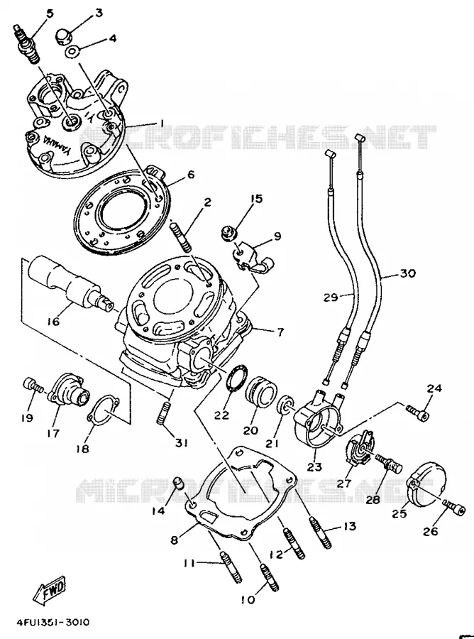 CYLINDRE Yamaha MOTO 125 1993 TDR  TDR125