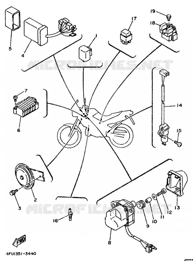 PARTIE ELECTRIQUE 2 Yamaha MOTO 125 1993 TDR  TDR125