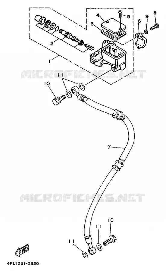 MAITRE CYLINDRE AVANT Yamaha MOTO 125 1993 TDR  TDR125