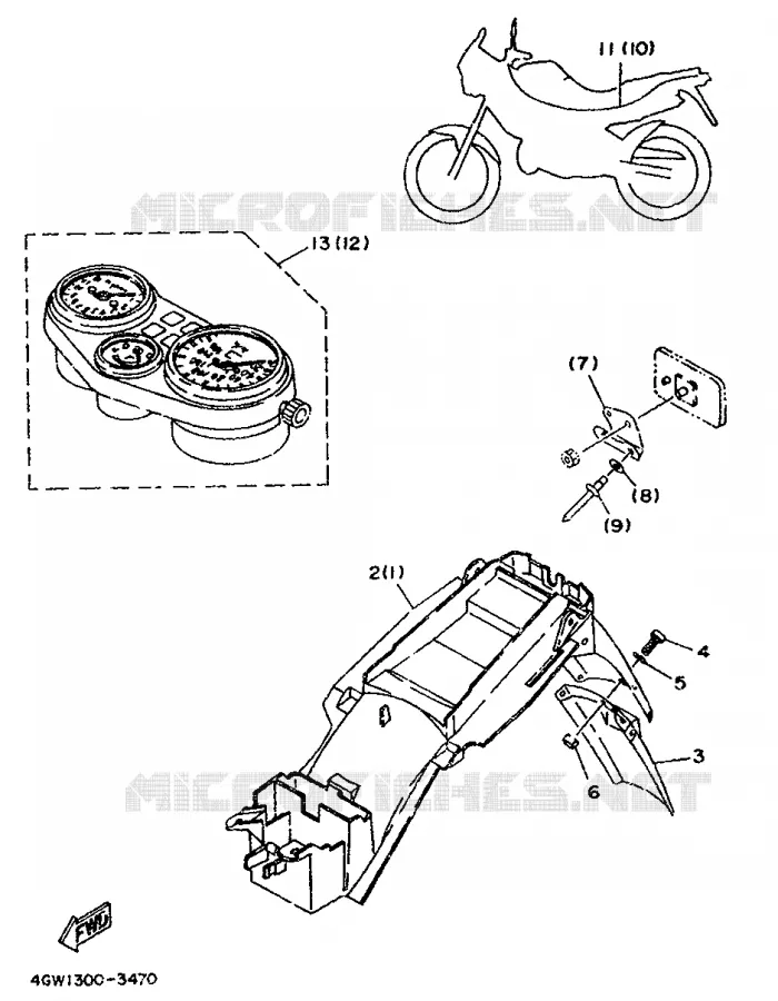 PIÈCES OPTIONNELLES - PARTIE CYCLE - FINLANDE Yamaha MOTO 125 1993 TDR  TDR125