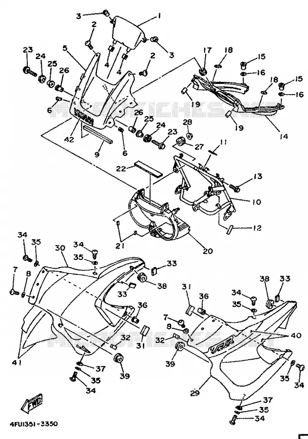 CARENAGES 1 - AUTRICHE Yamaha MOTO 125 1994 TDR  TDR125