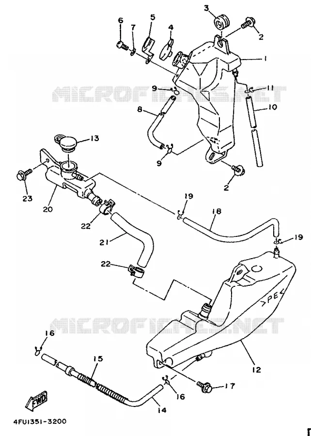 RESERVOIR D'HUILE Yamaha MOTO 125 1994 TDR  TDR125
