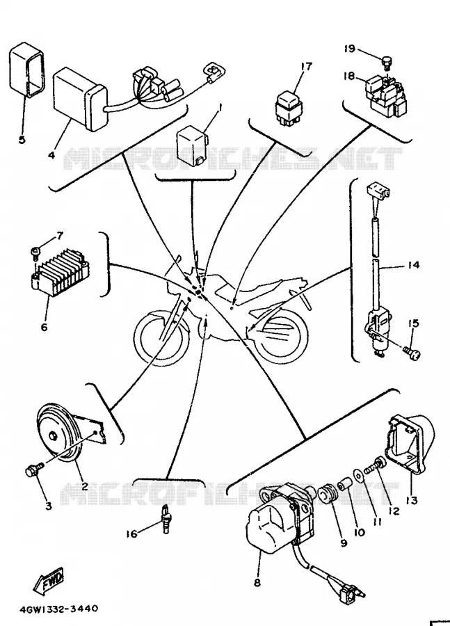 ELECTRIQUE 2 Yamaha MOTO 125 1994 TDR  TDR125