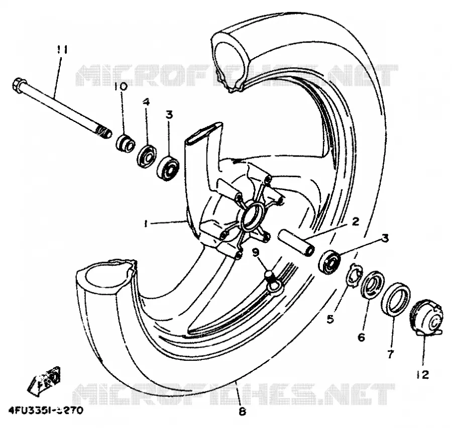 ROUE AVANT Yamaha MOTO 125 1995 TDR  TDR125