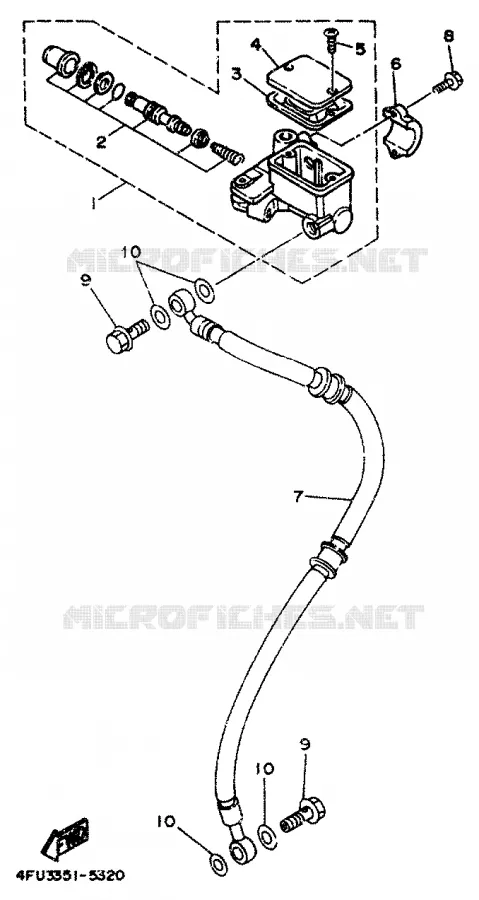 MAITRE CYLINDRE AVANT Yamaha MOTO 125 1995 TDR  TDR125