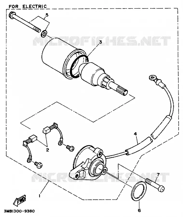 DEMARREUR Yamaha MOTO 125 1995 TDR  TDR125