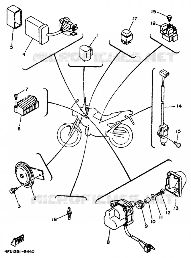 PARTIE ELECTRIQUE 2 Yamaha MOTO 125 1995 TDR  TDR125