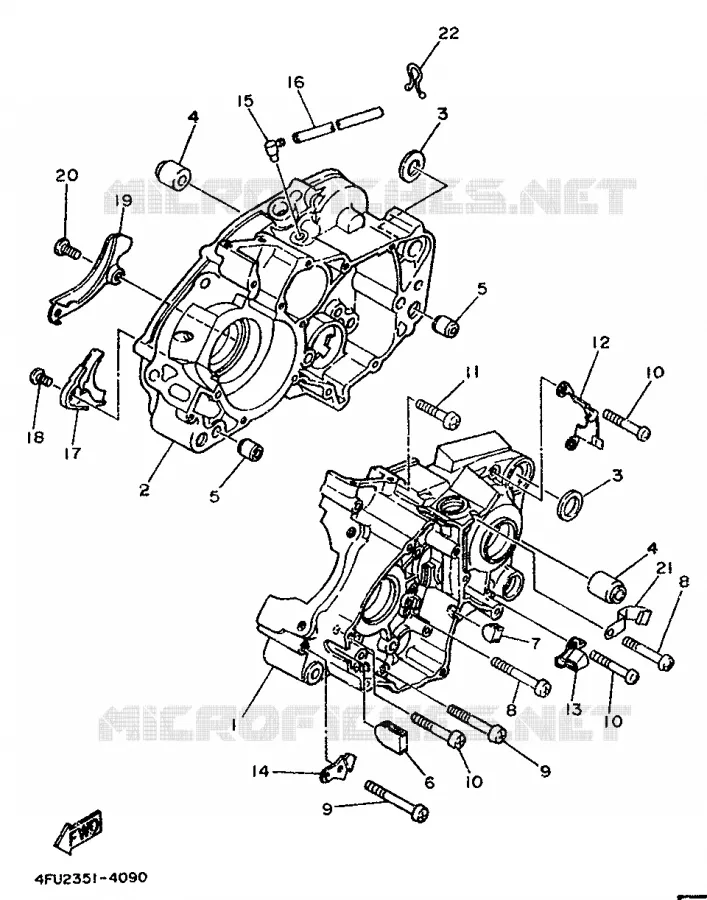 CARTER MOTEUR Yamaha MOTO 125 1995 TDR  TDR125