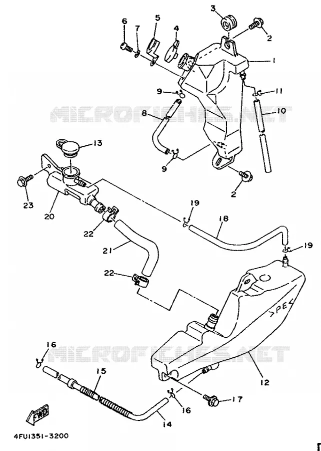 RESERVOIR D'HUILE Yamaha MOTO 125 1996 TDR  TDR125