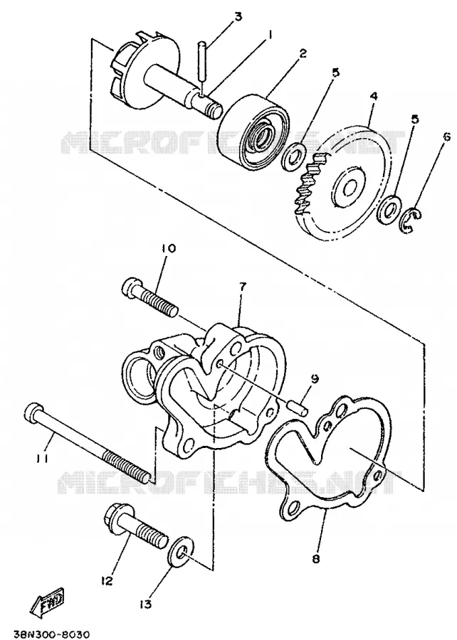 POMPE A EAU Yamaha MOTO 125 1996 TDR  TDR125