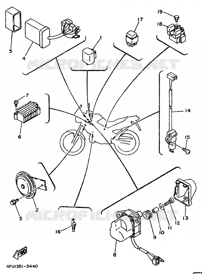 PARTIE ELECTRIQUE 2 Yamaha MOTO 125 1996 TDR  TDR125