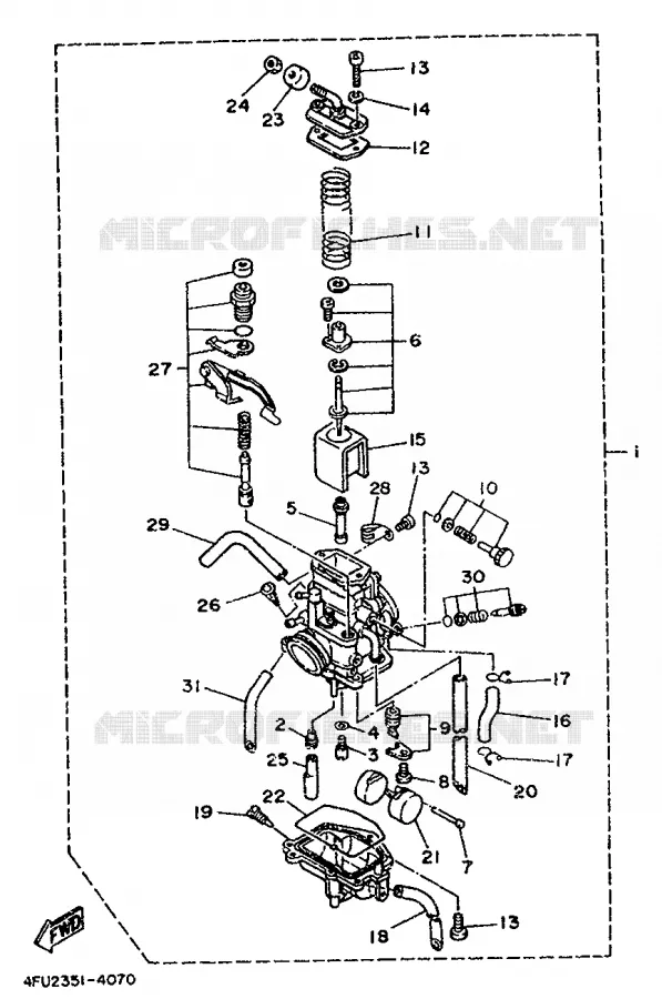 CARBURATEUR Yamaha MOTO 125 1996 TDR  TDR125