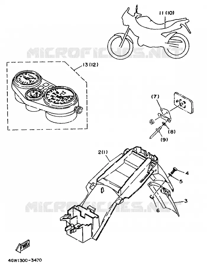 PIÈCES OPTIONNELLES - PARTIE CYCLE - FINLANDE Yamaha MOTO 125 1996 TDR  TDR125