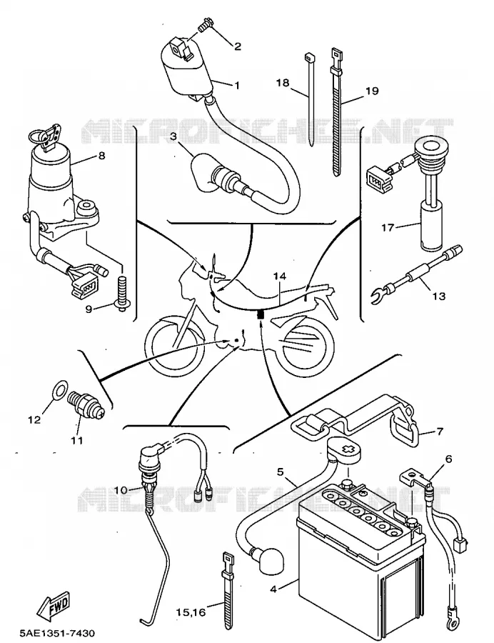 PARTIE ELECTRIQUE 1 Yamaha MOTO 125 1997 TDR  TDR125