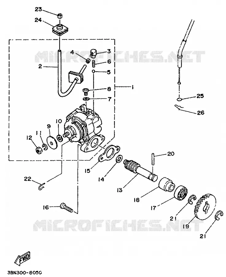 POMPE A HUILE Yamaha MOTO 125 1997 TDR  TDR125