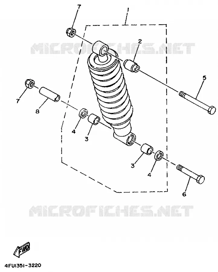 AMORTISSEUR ARRIERE Yamaha MOTO 125 1998 TDR  TDR125