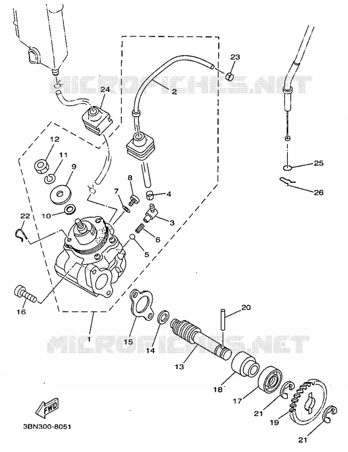 POMPE A HUILE Yamaha MOTO 125 1998 TDR  TDR125