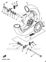 ROUE ARRIERE pour Yamaha TDR 1998