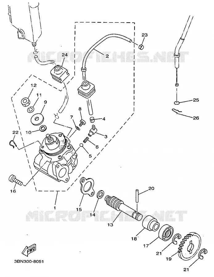 POMPE A HUILE Yamaha MOTO 125 1998 TDR  TDR125