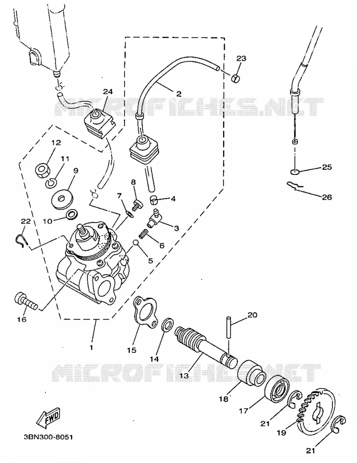 POMPE A HUILE Yamaha MOTO 125 1998 TDR  TDR125