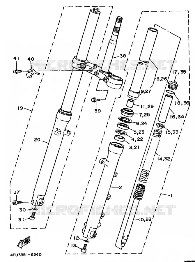 FOURCHE Yamaha MOTO 125 1999 TDR  TDR125