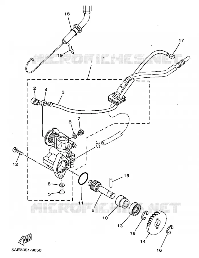 POMPE A HUILE Yamaha MOTO 125 1999 TDR  TDR125