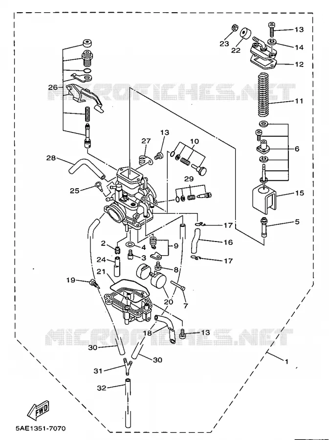 CARBURATEUR Yamaha MOTO 125 1999 TDR  TDR125