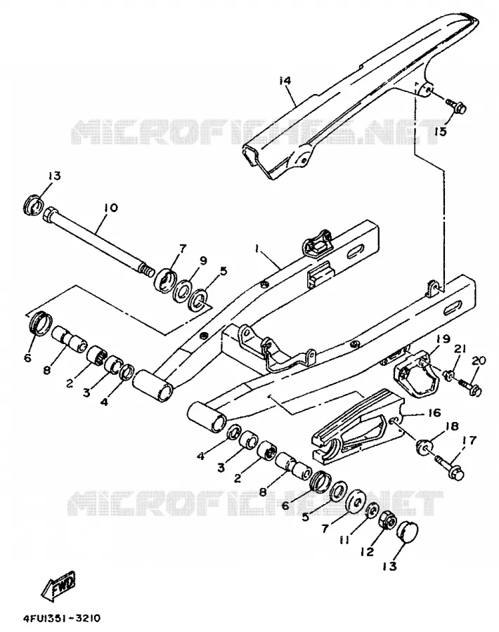 BRAS ARRIERE Yamaha MOTO 125 1999 TDR  TDR125