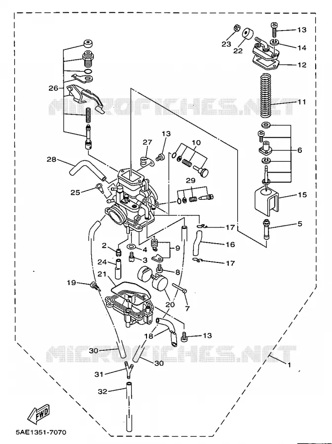 CARBURATEUR Yamaha MOTO 125 1999 TDR  TDR125