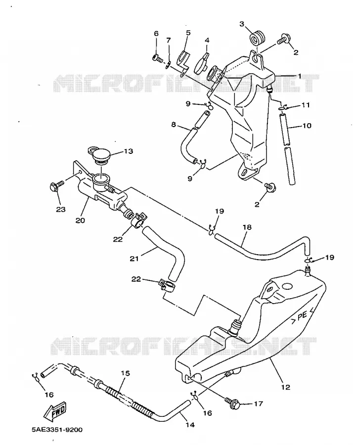 RESERVOIR D'HUILE Yamaha MOTO 125 1999 TDR  TDR125