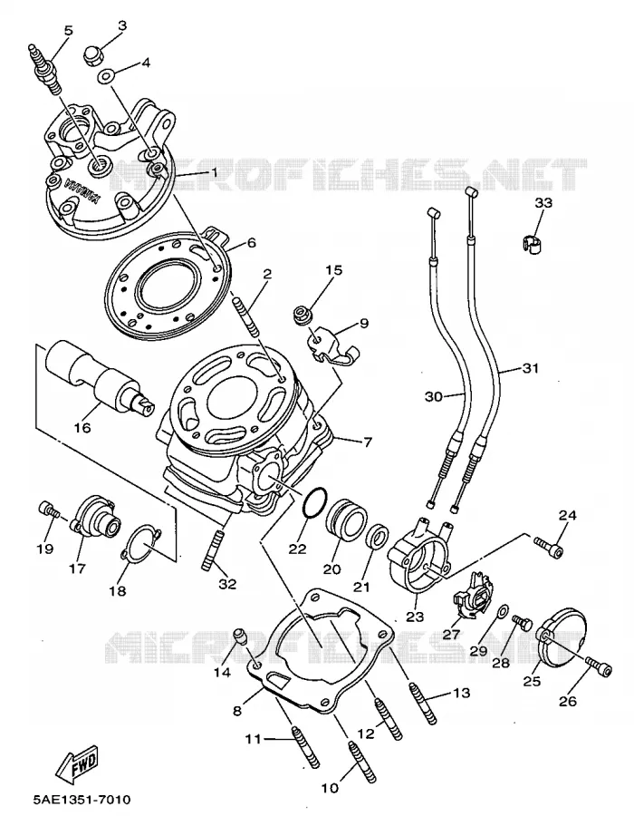 CYLINDRE Yamaha MOTO 125 1999 TDR  TDR125