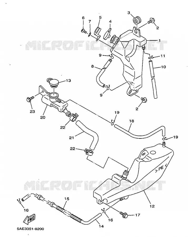 RESERVOIR D'HUILE Yamaha MOTO 125 1999 TDR  TDR125