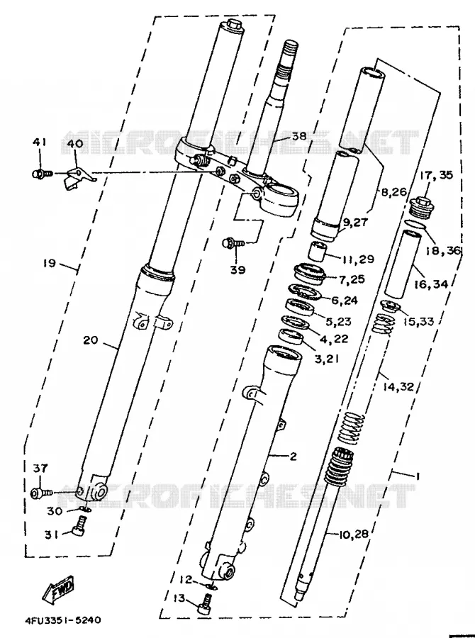 FOURCHE Yamaha MOTO 125 1999 TDR  TDR125