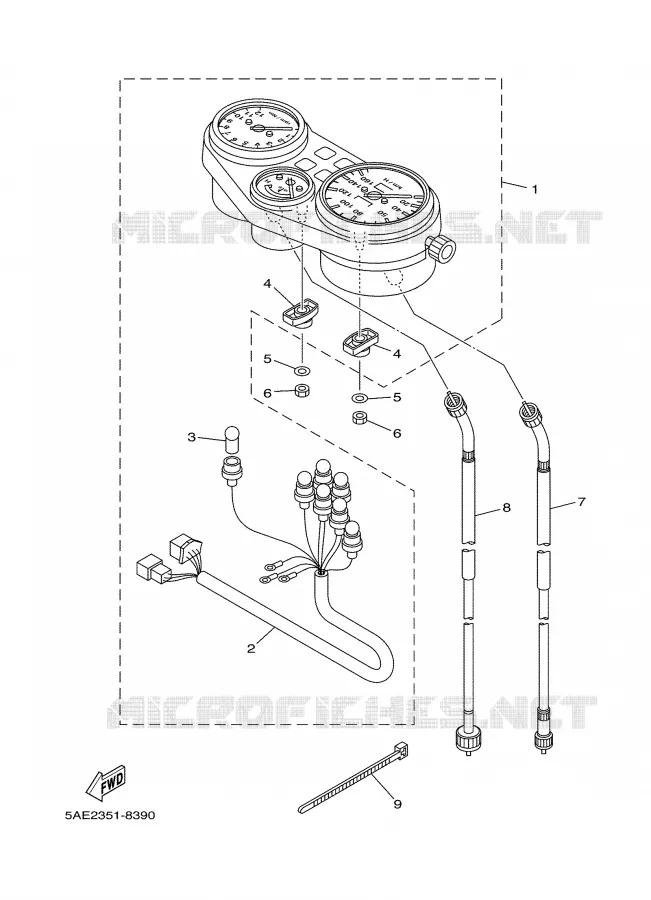 COMPTEUR  Yamaha MOTO 125 2000 TDR  TDR125