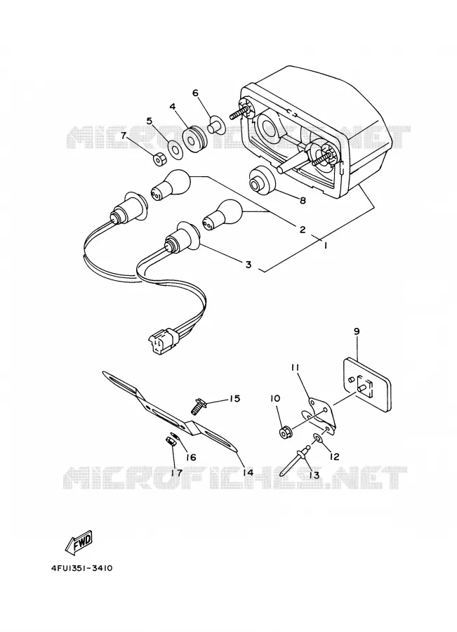 FEU ARRIERE Yamaha MOTO 125 2000 TDR  TDR125