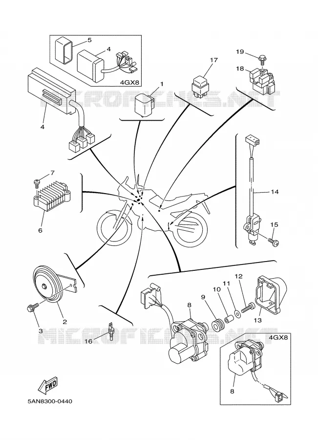 PARTIE ELECTRIQUE 2 Yamaha MOTO 125 2000 TDR  TDR125