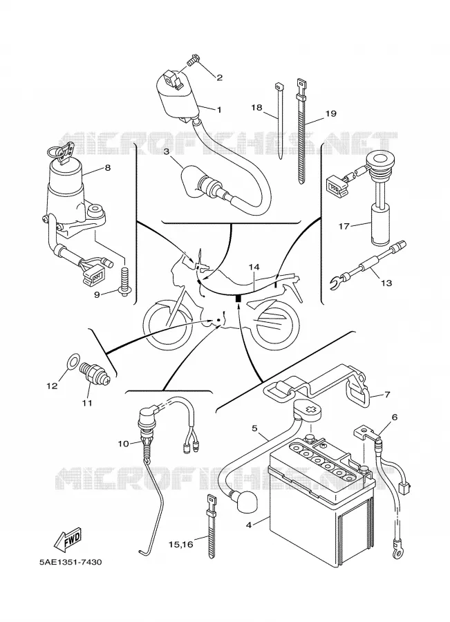 PARTIE ELECTRIQUE 1 Yamaha MOTO 125 2000 TDR  TDR125