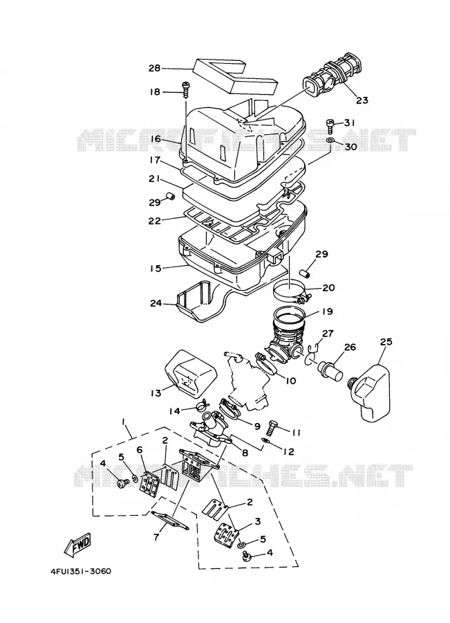 ADMISSION Yamaha MOTO 125 2000 TDR  TDR125