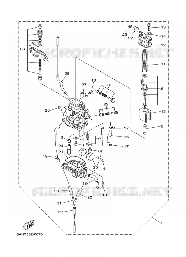 CARBURATEUR Yamaha MOTO 125 2000 TDR  TDR125