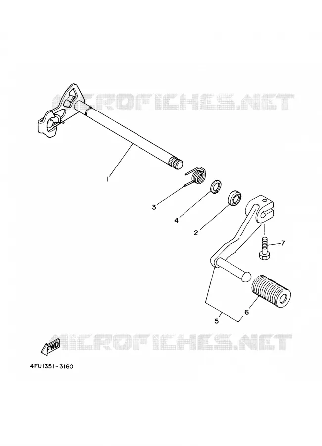 PEDALE DE SELECTEUR Yamaha MOTO 125 2000 TDR  TDR125