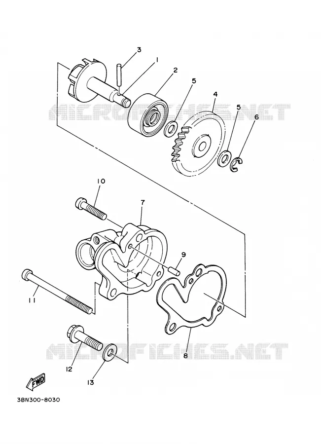 POMPE A EAU / DURITES Yamaha MOTO 125 2000 TDR  TDR125