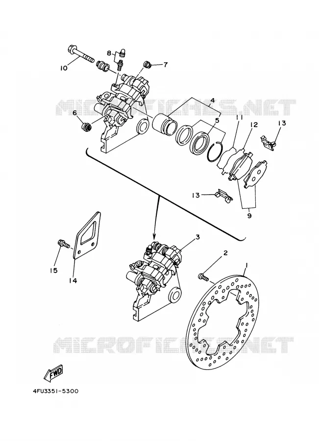 ETRIER DE FREIN ARRIERE Yamaha MOTO 125 2000 TDR  TDR125