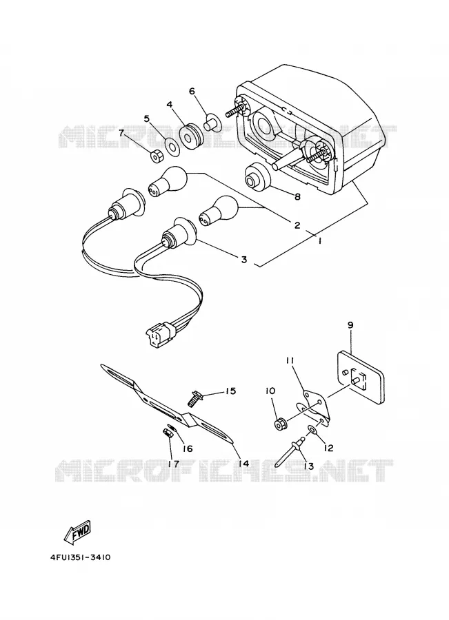 FEU ARRIERE Yamaha MOTO 125 2000 TDR  TDR125