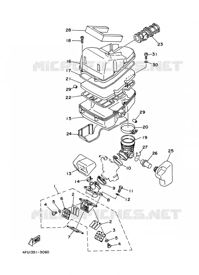 ADMISSION Yamaha MOTO 125 2000 TDR  TDR125