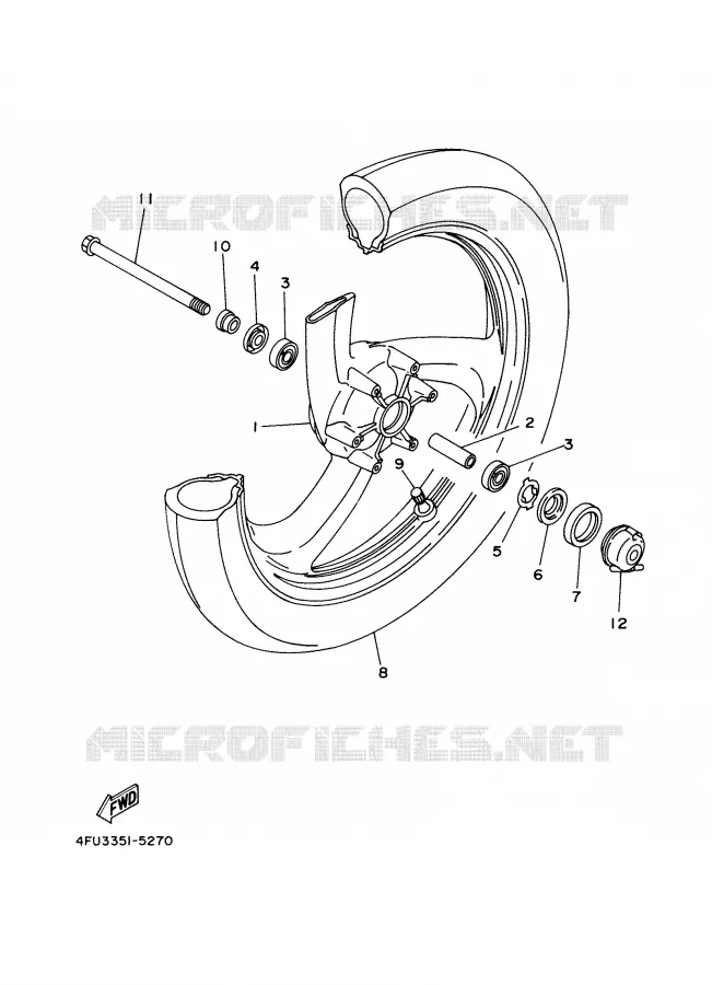 ROUE AVANT Yamaha MOTO 125 2001 TDR  TDR125