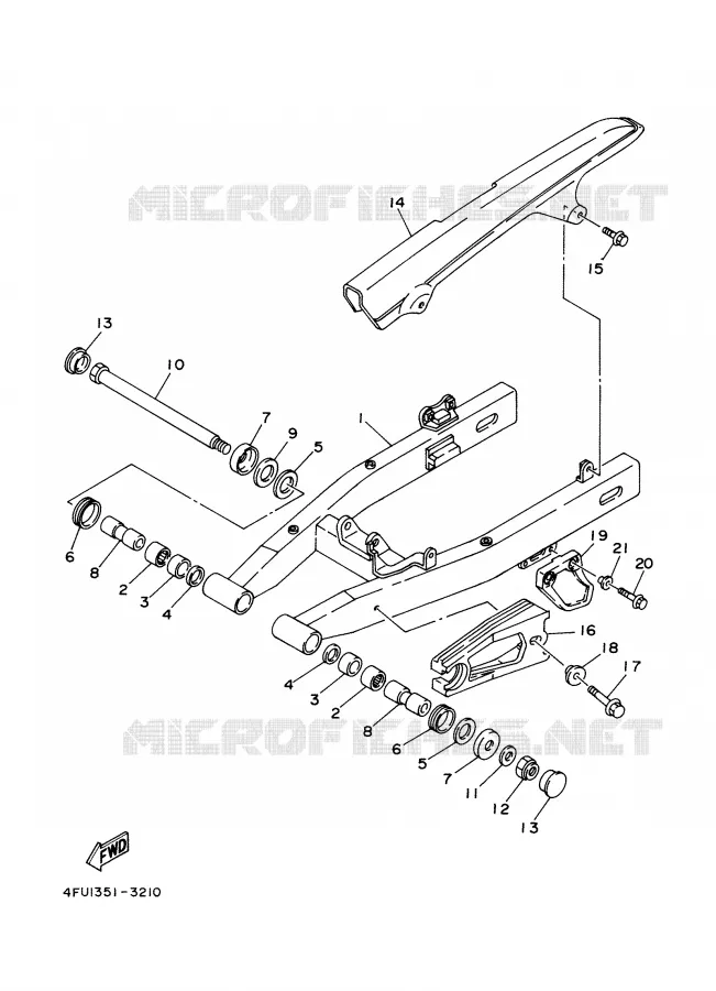 BRAS ARRIERE Yamaha MOTO 125 2001 TDR  TDR125