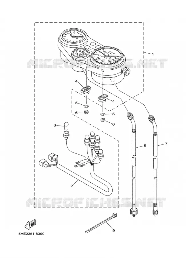 COMPTEUR  Yamaha MOTO 125 2001 TDR  TDR125
