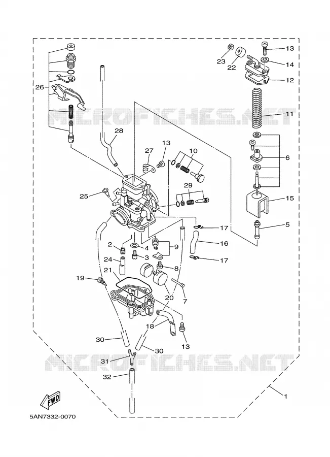 CARBURATEUR Yamaha MOTO 125 2001 TDR  TDR125